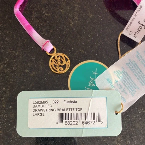 Luli Fama Bamboleo reversible fuchsia drawstring bralette bikini top - Picture 10 of 10